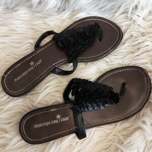 Montego Bay Club Black Thong Sandals